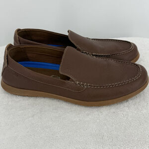 Clarks Flexway Step Loafers Light Brown Leather Men’s Size 10